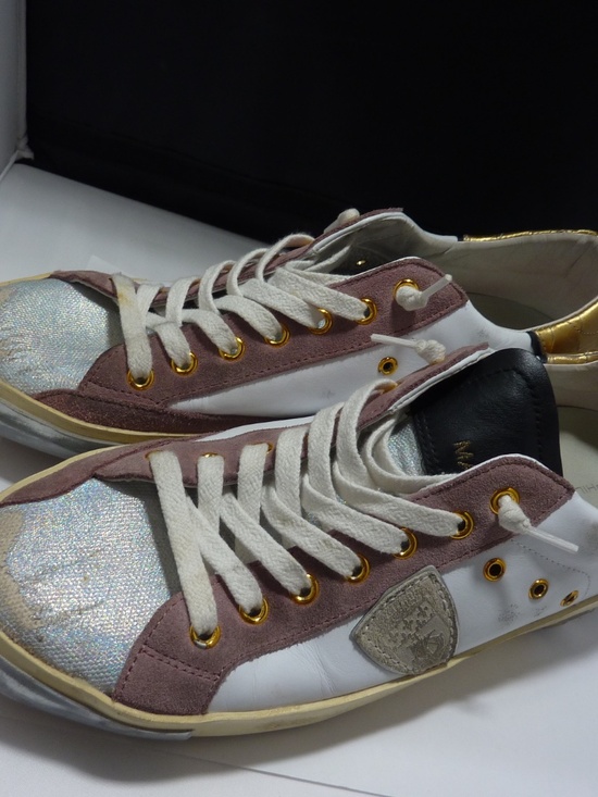 Philippe Model Paris Prsx Low Top Leather Sneakers White/Gold  Men’s 41 Sz  9 main image 8